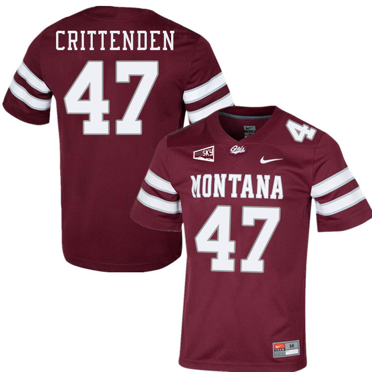 Montana Grizzlies #47 Derek Crittenden College Football Jerseys,Uniforms Stitched Sale-Maroon